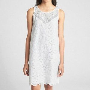 NWT GAP White Sleeveless Eyelet Swing Dress